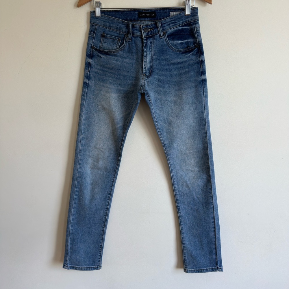 Aéropostale Light Blue Skinny Jeans Women’s High Rise Slim Fit Size 28x 30